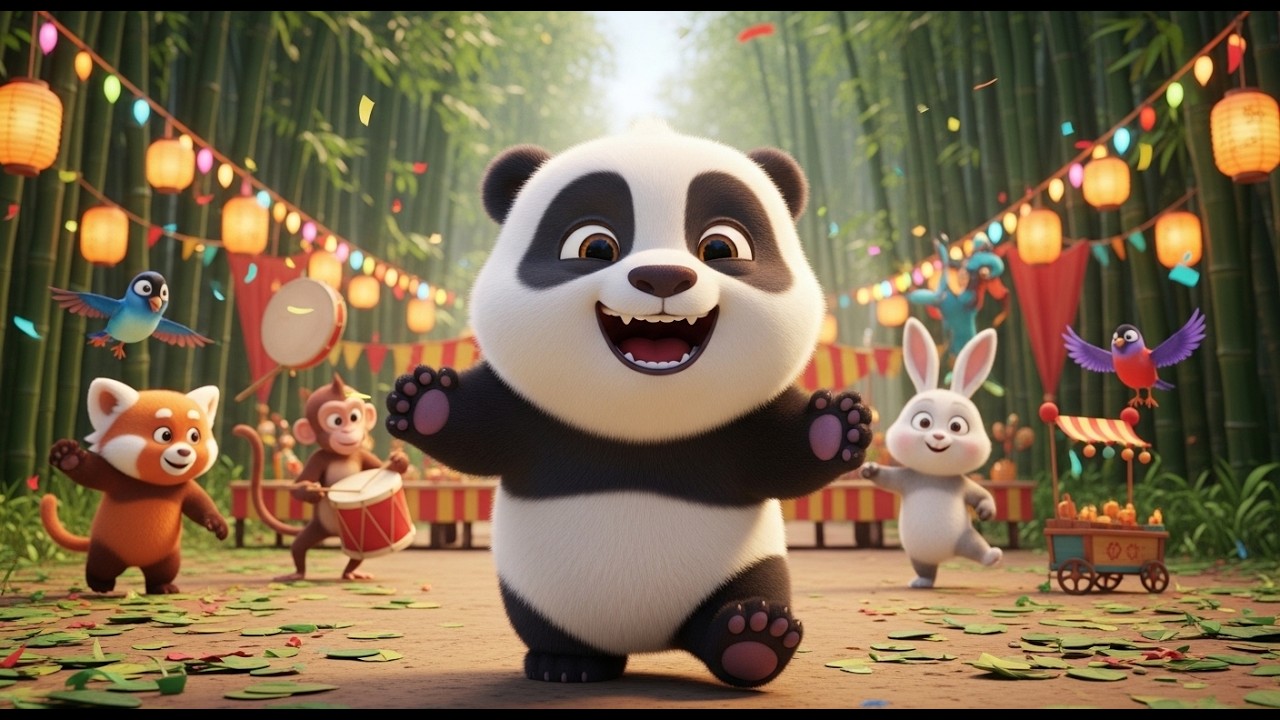 Baby Panda Dance | Cute Animal Dance Song for Kids | Nursery Rhymes & Kids Songs