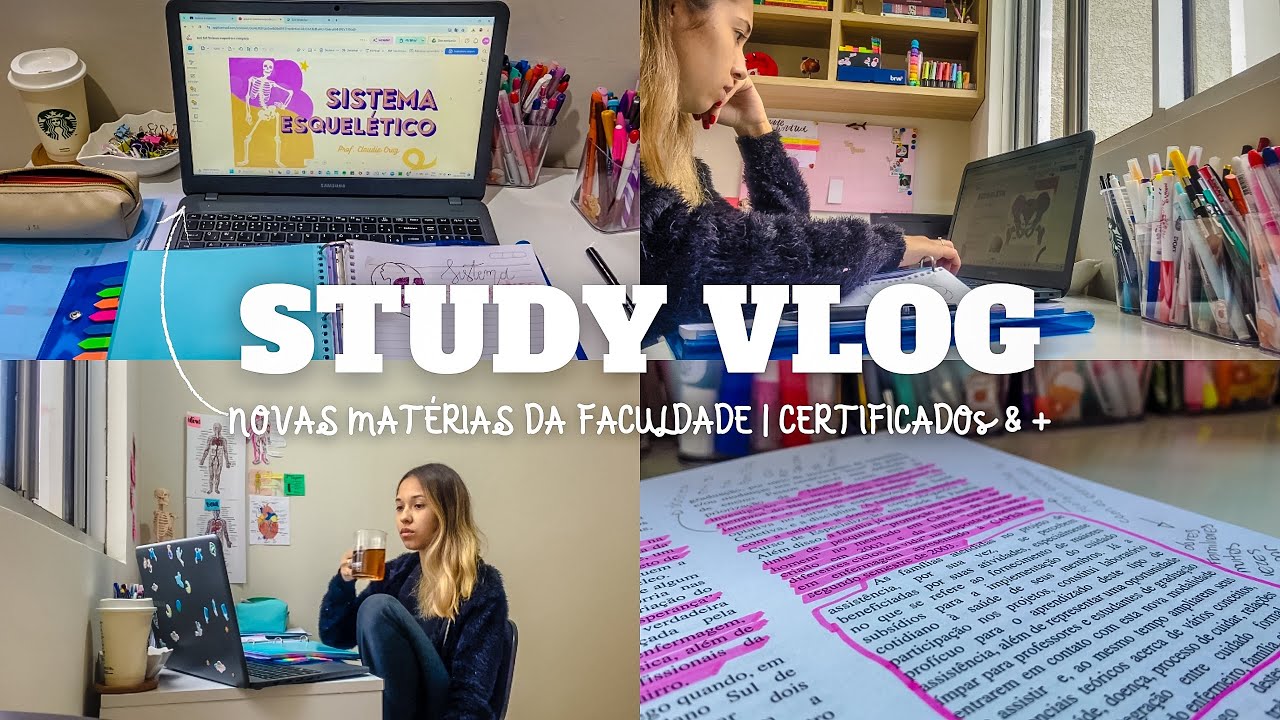 STUDY VLOG | estudos de enfermagem + matérias novas + minha rotina & muito mais
