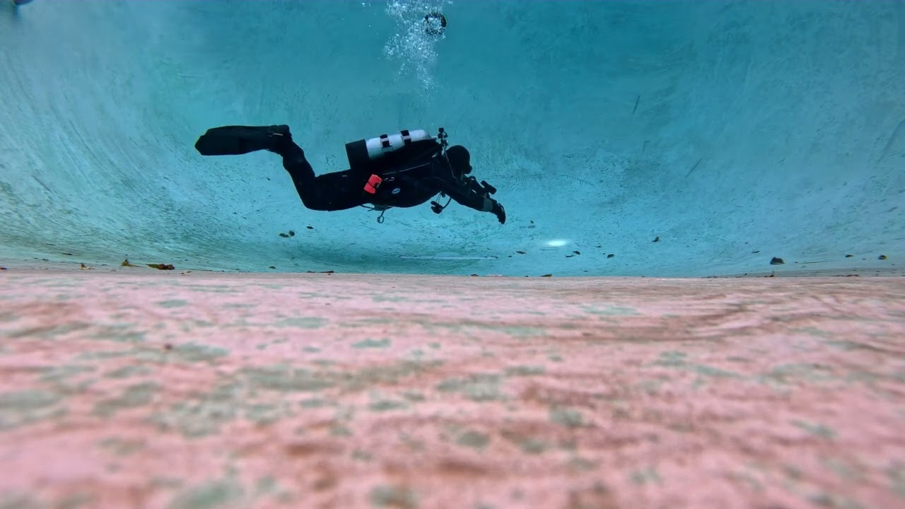 SCUBA pool practice: Trim, Buoyancy, and Finning techniques
