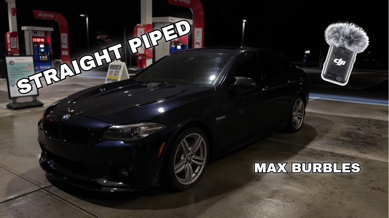 STRAIGHT PIPED BMW 550I NIGHT POV *MIC'D UP*