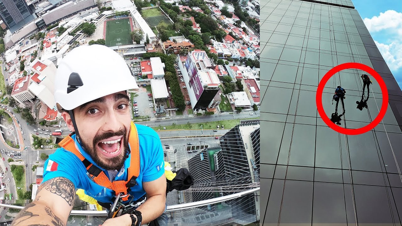 Un d&iacute;a limpiando vidrios a 150m DE ALTURA (Supero mi miedo m&aacute;s grande)