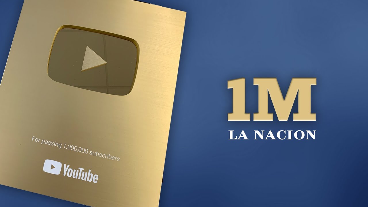 Unboxing del reconocimiento de YouTube por el mill&oacute;n de suscriptores de @lanacion