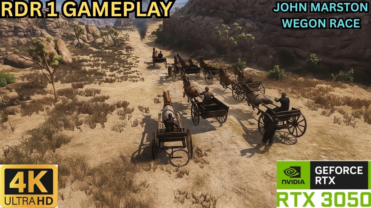 Миссия RDR1: Гонка на повозках Джона и Найджела Уэста Диккенса. Без комментариев. #rdr1 #rdr2 #ro...