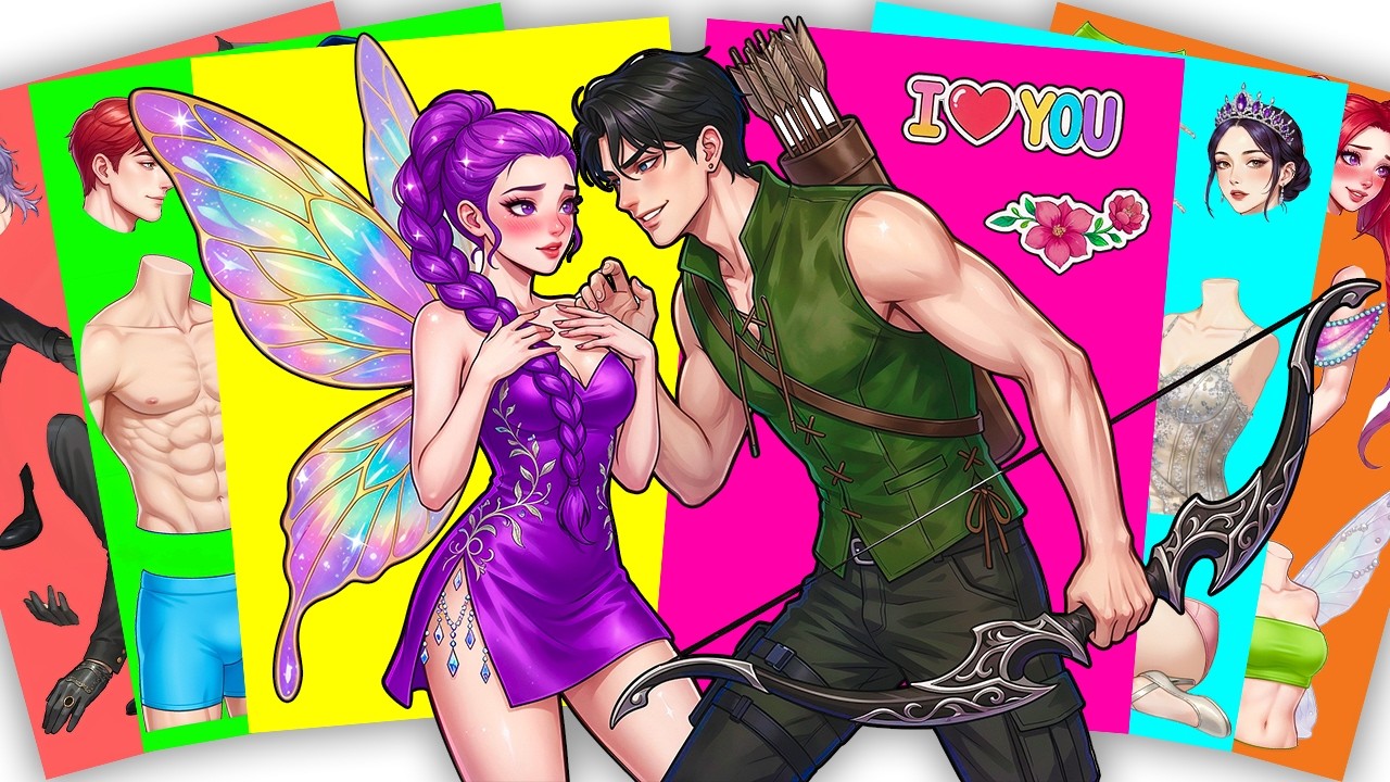 My enchanted fairy! 🧚‍♀️💜 HUNTRIX RUMI x SAJABOYS JINU - KPOP DEMON HUNTERS | Sticker Book DIY