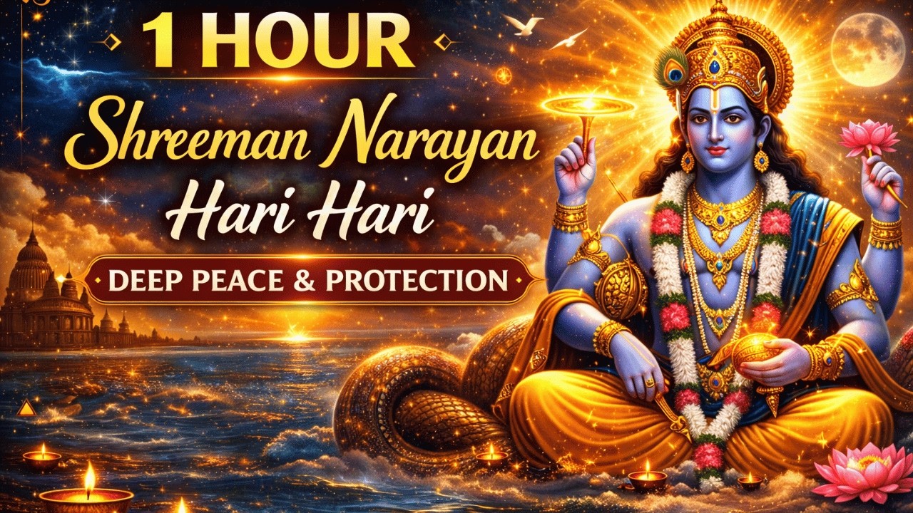 1 Hour Shreeman Narayan Mantra | Om Namo Bhagavate Vasudevaya | Deep Meditation Chant