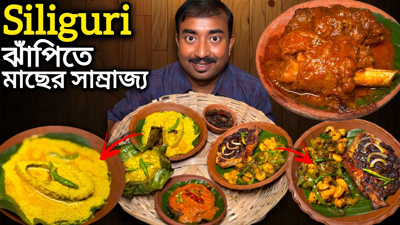 ঝাঁপিতে মাছের সাম্রাজ্য,পমফ্রেট,ইলিশ,আড়,চিংড়ি,ভেটকি,লোটে শুটকি,খাসির মাংস Siliguri Gili Gili Fish