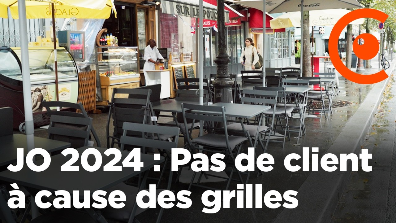 JO 2024 / Pass Jeux : des commerçants sans client à cause grilles (23 juillet 2024, Paris, France)
