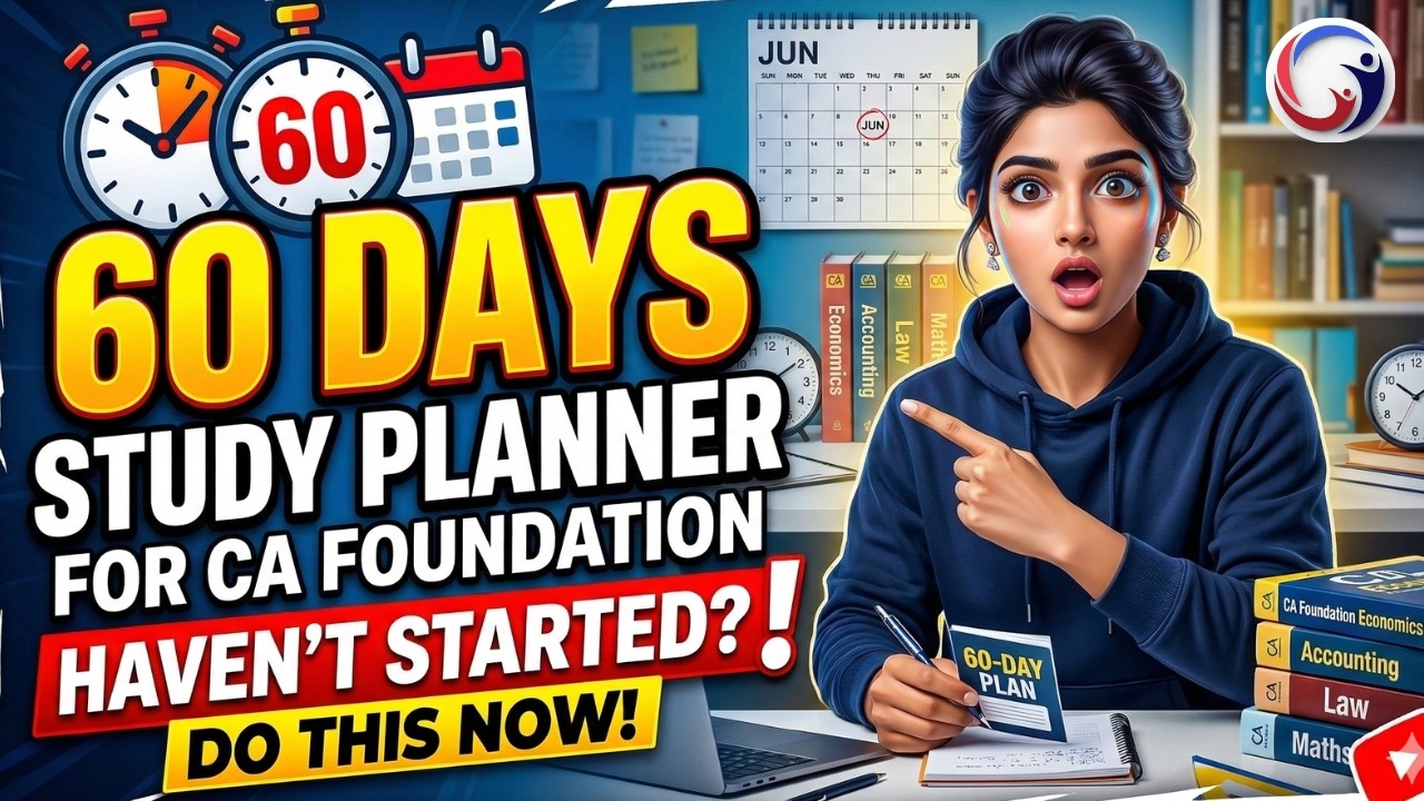 Haven't Started Yet? 60 Days CA Foundation Study Plan to Crack It!