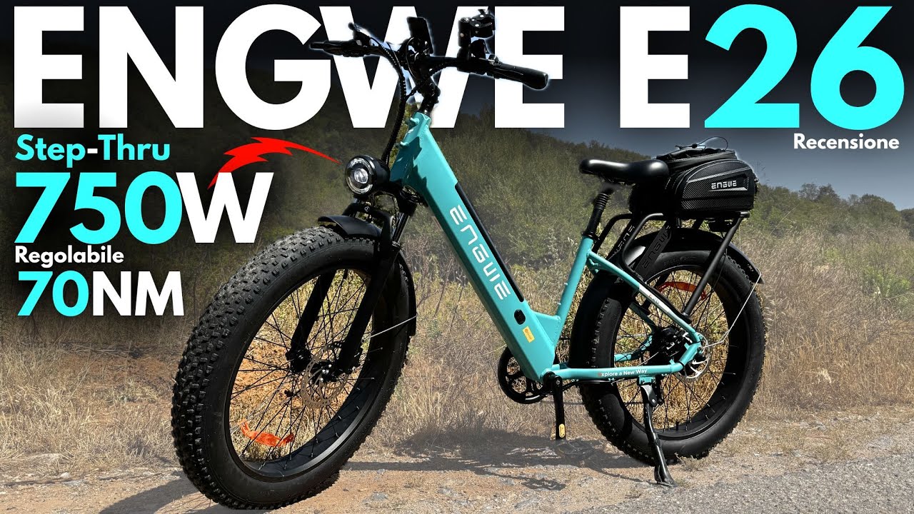 ENGWE E26 FAT BIKE MOSTRUOSA da 750W con Potenza Regolabile 70NM di Coppia e Autonomia 140Km!