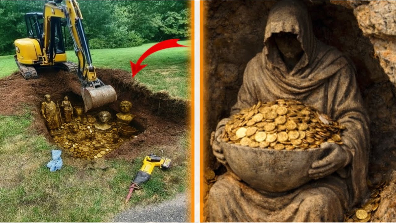 Shocking discovery during excavation! Tons of gold and mysterious statues found!
