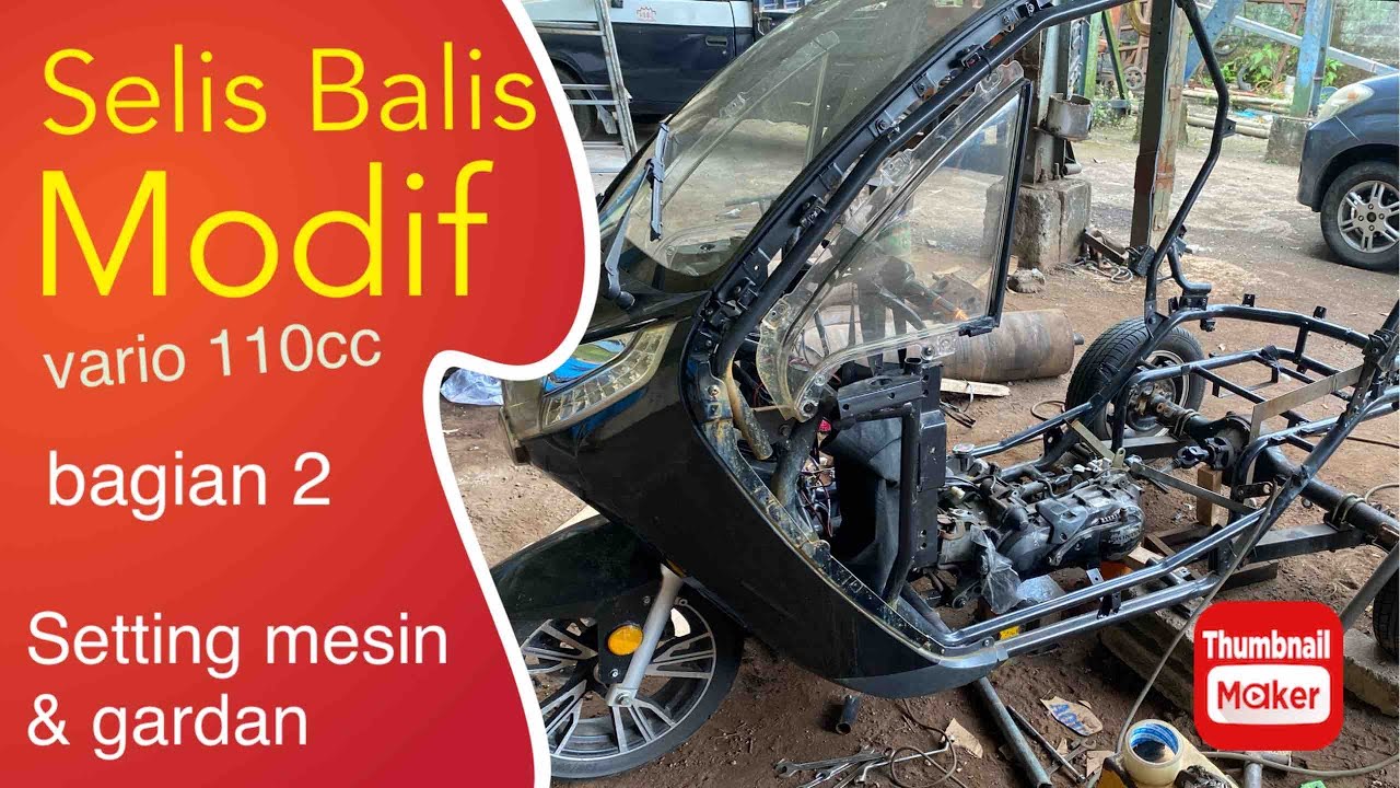 Modif Selis Balis pakai mesin Vario bag.2 : setel posisi mesin & modif gardan