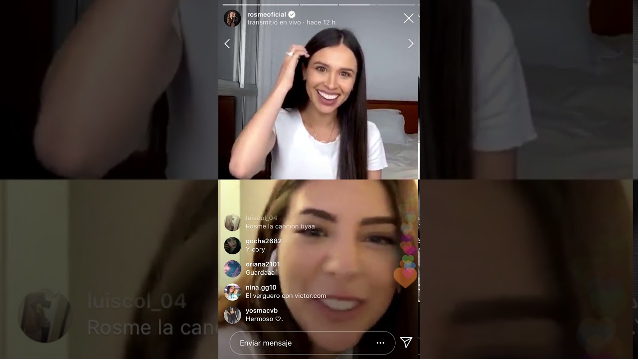 SHERYL RUBIO EN EL INSTAGRAM LIVE DE ROSMERI MARVAL //SOMOS TÚ Y YO 2020