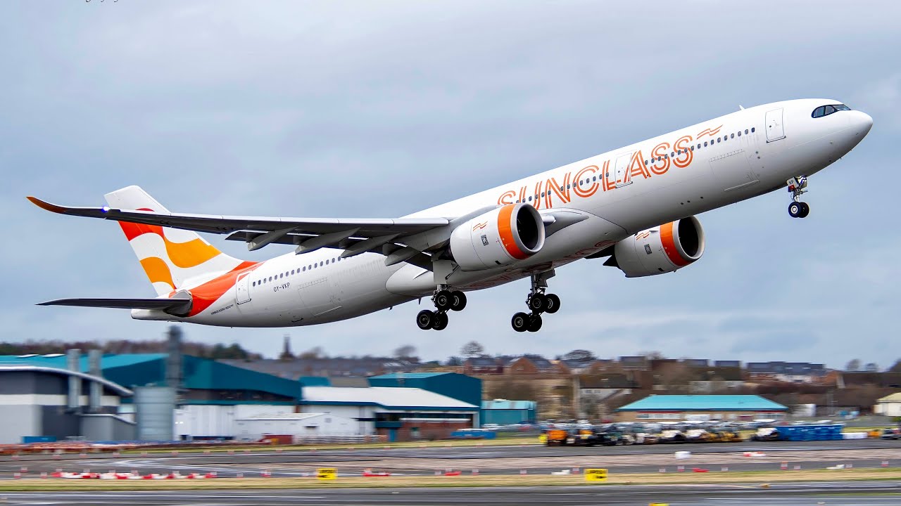 Windy Sunclass A330-900 Takeoff at Prestwick Airport!