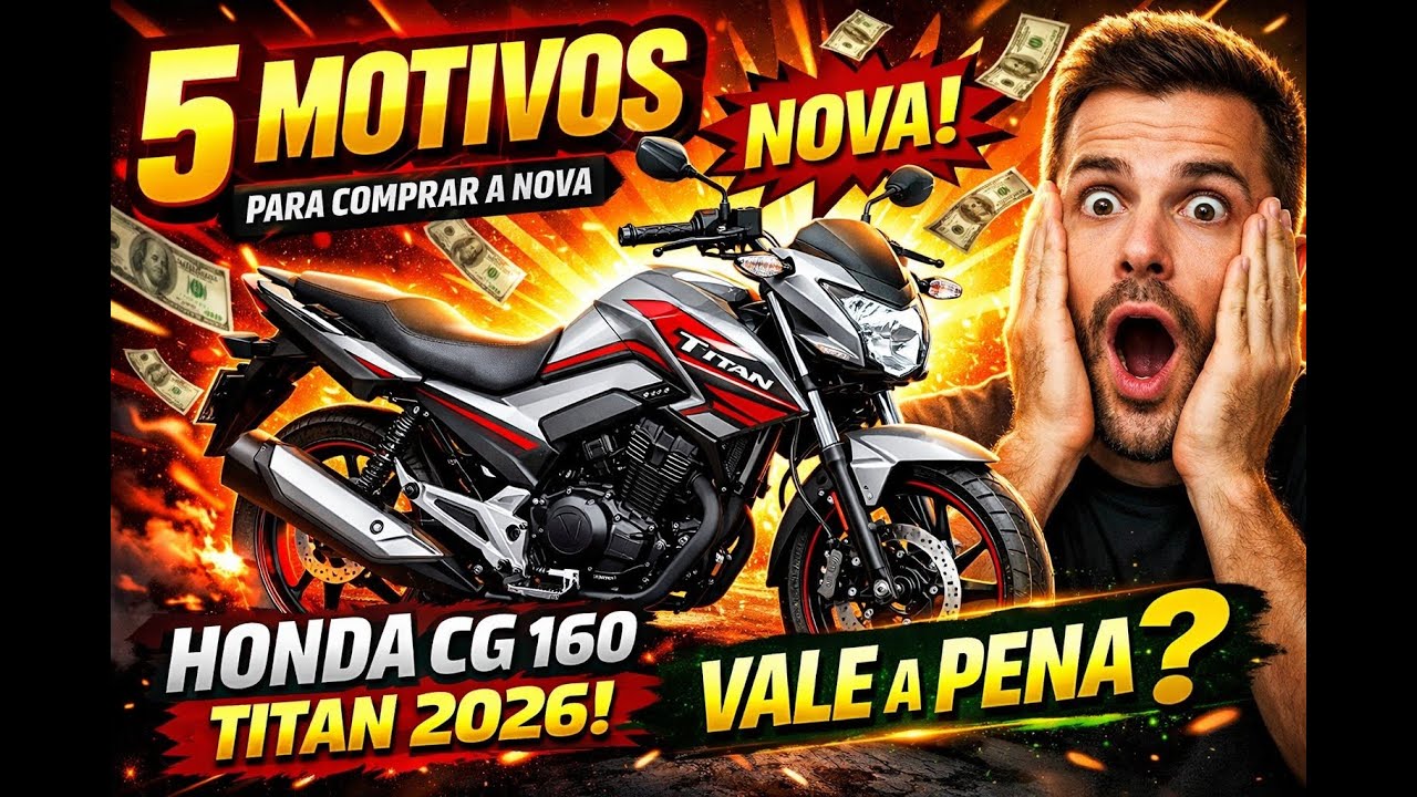 5 MOTIVOS para comprar a nova HONDA CG 160 TITAN 2026: Vale a pena?