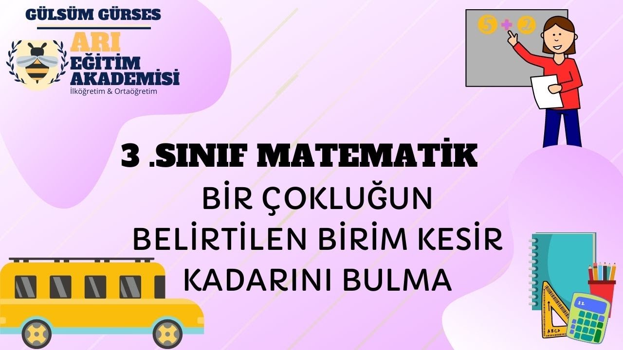 3. Sınıf Matematik 38- BİR ÇOKLUĞUN BİRİM KESİR KADARINI BULMA