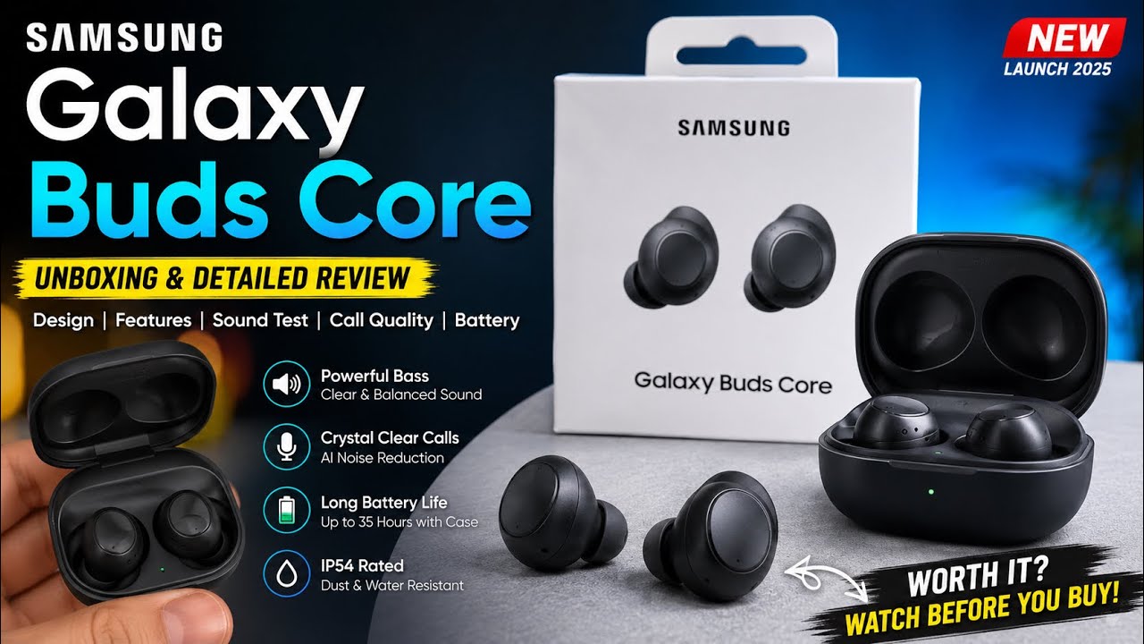 Samsung Galaxy Buds Core Unboxing 🔥 | Full Review, Sound Test & Battery Test