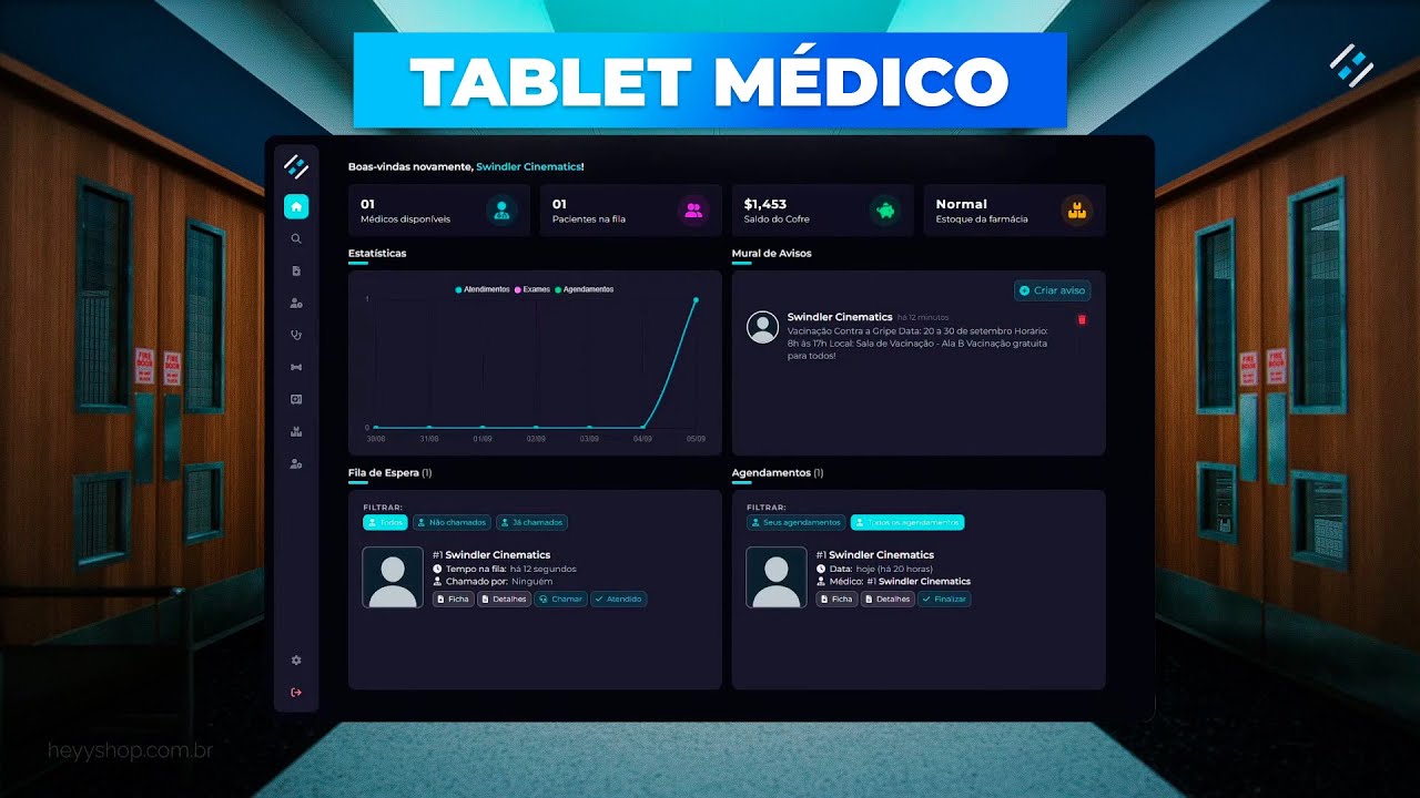 Tablet Médico - HeyyShop - FiveM Script