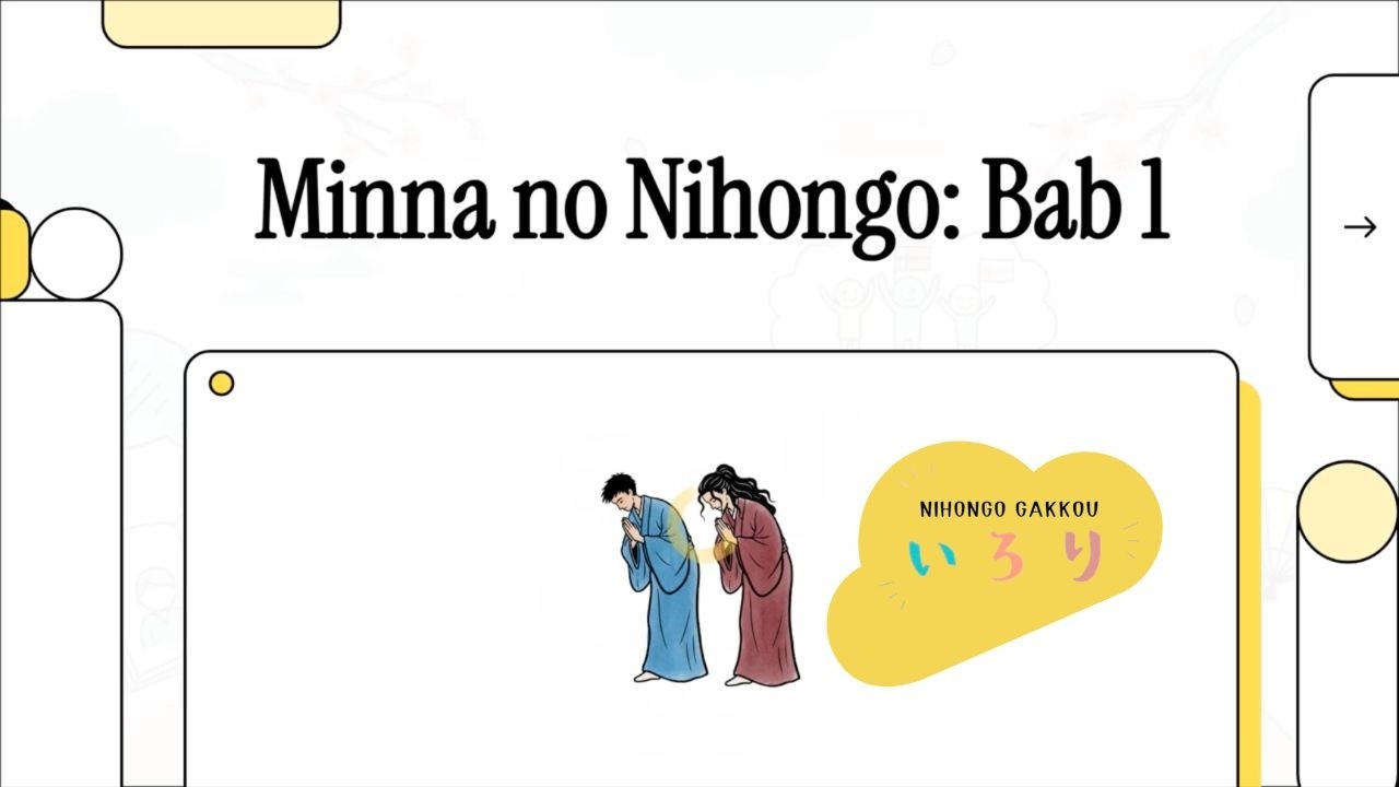 Minna no Nihongo  Bab 1 perkenalan dalam bahasa jepang