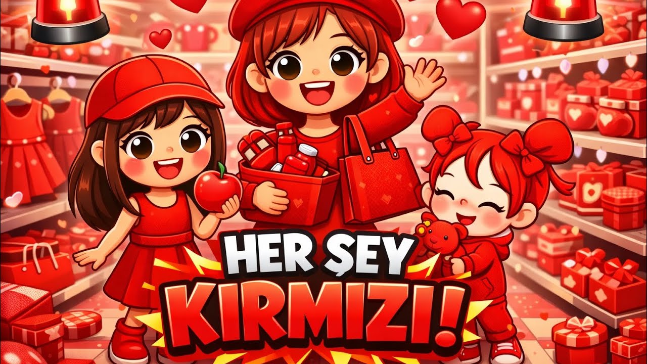AVATAR WORLD AMA HER ŞEY KIRMIZI! 🔴 Annem ve Kardeşimle Alışveriş Çılgınlığı