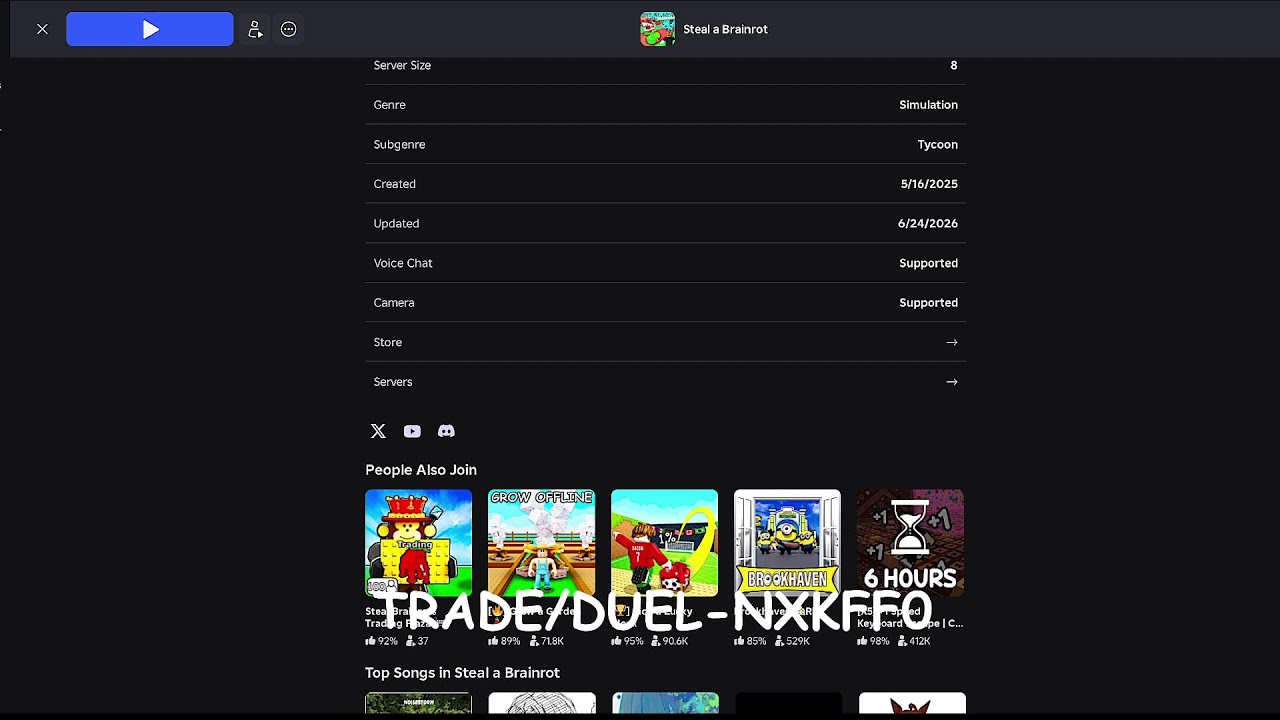 🔴 LIVE Roblox Steal Brainrot 🔥 Trade + Duel + PvP Battles | GoodTk