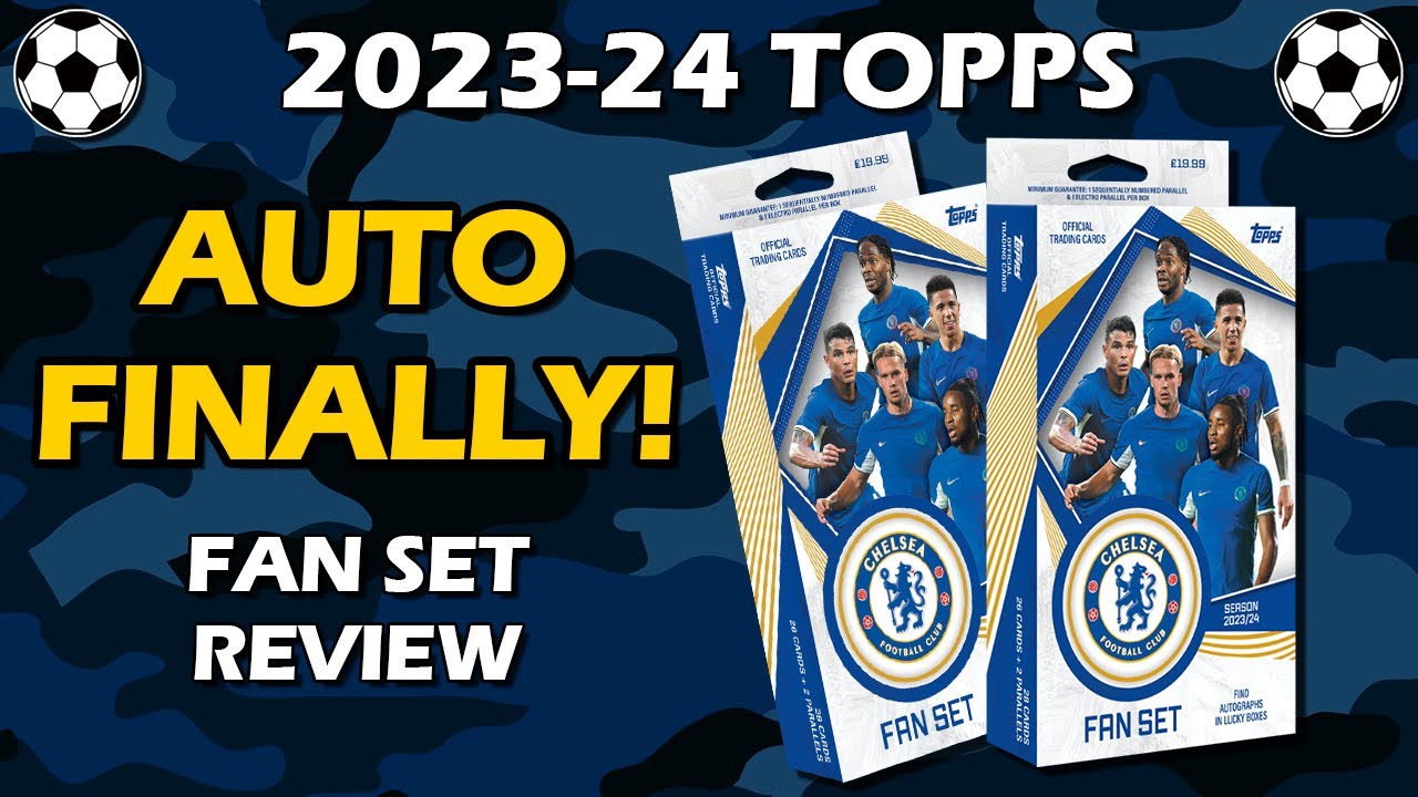 Наконец-то авто! Обзор набора футбольных карточек Topps Chelsea Fan Set Soccer Box 2023-24.