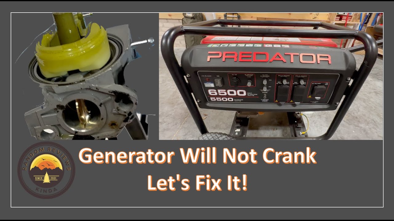 Predator Generator 6500 Will Not Crank