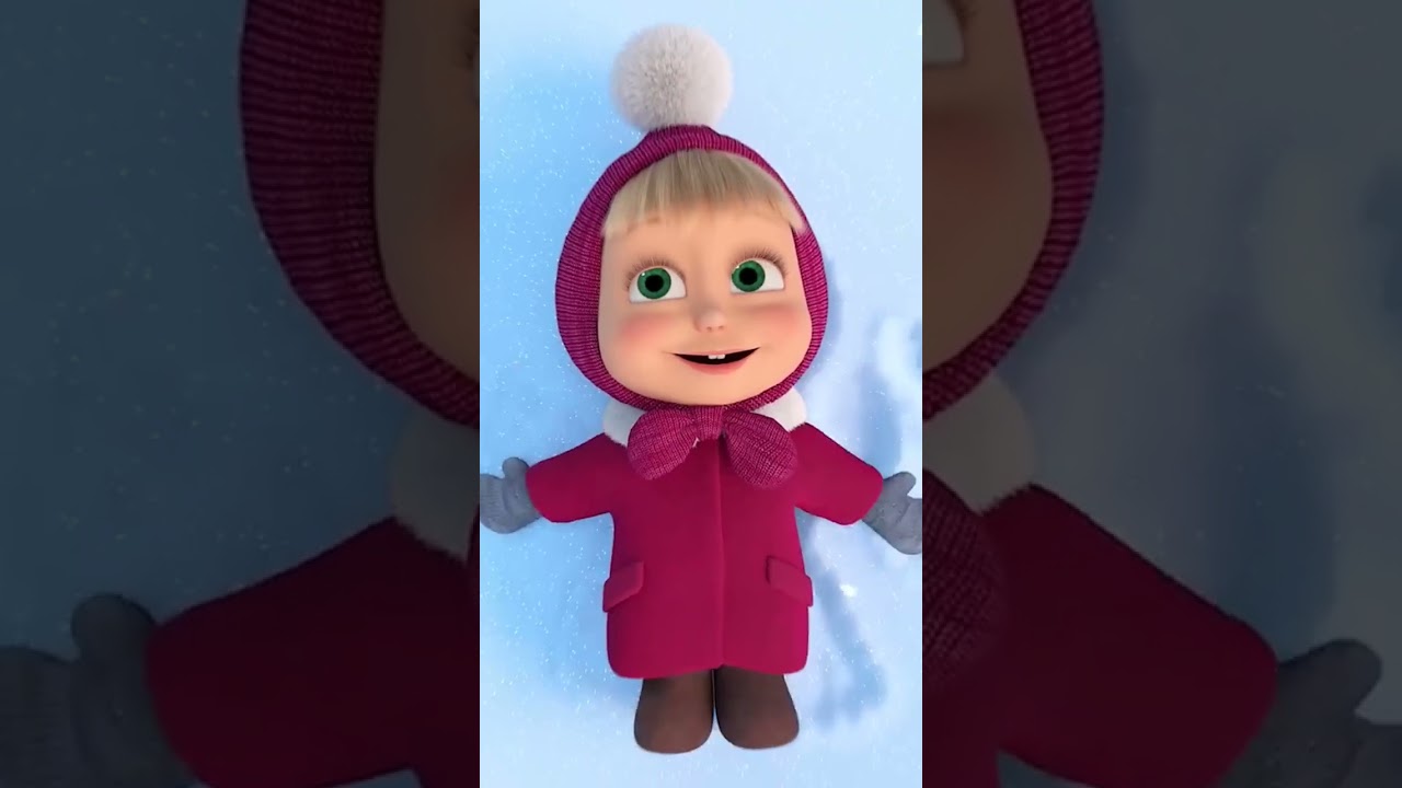 come play in snow with Masha video credits to 