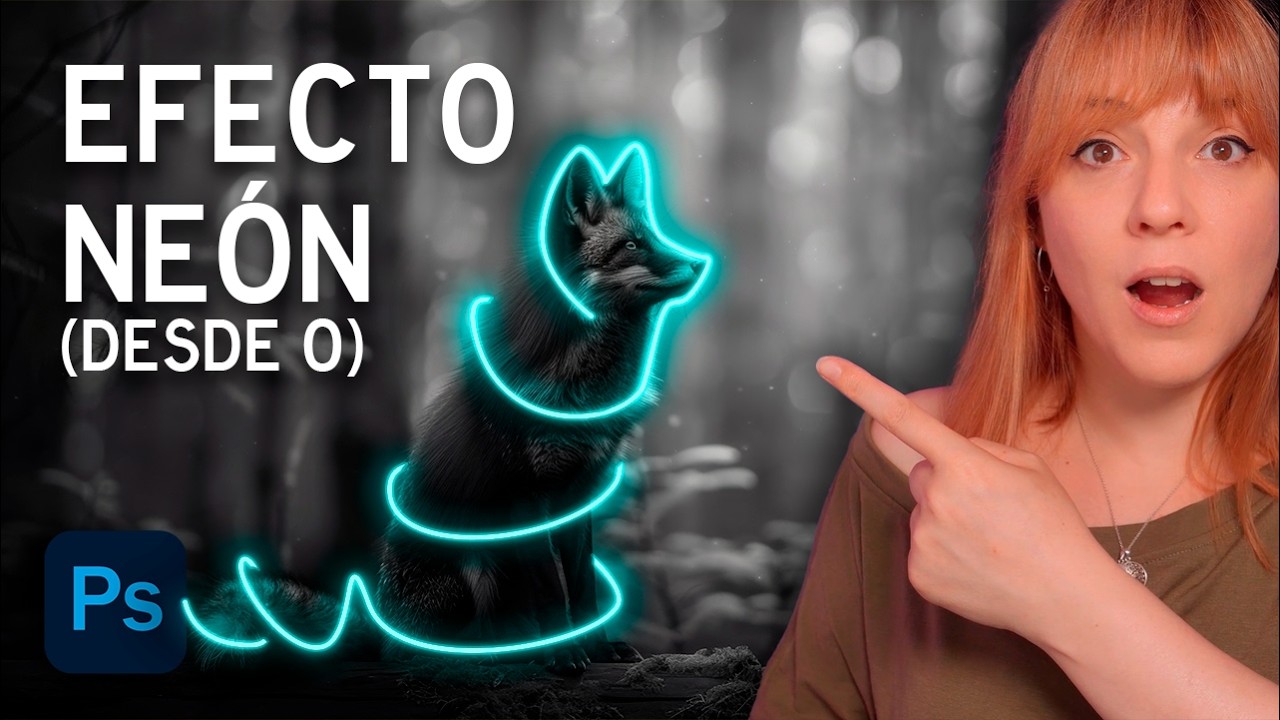 EFECTO NEÓN en Photoshop: Cómo hacer EN MINUTOS (2025)