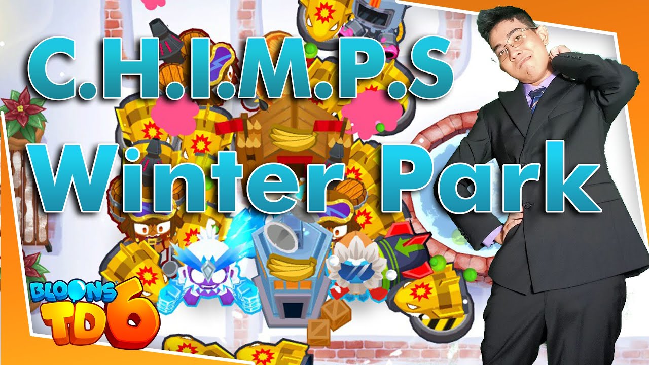 Bloons TD 6 CHIMPS WITH NO MICRO on Winter Park with Ben and Super Brittle