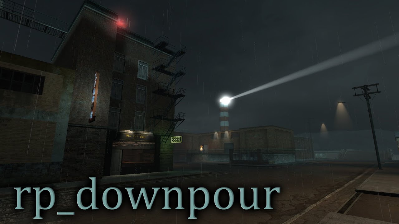 GMOD VR: Исследование rp_Downpour (Отдых под дождём)