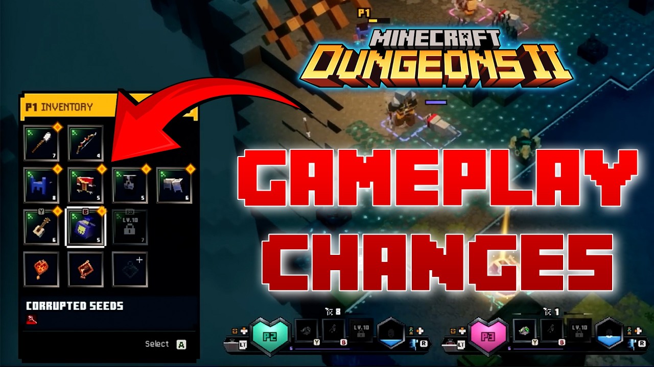 Minecraft Dungeons 2 Gameplay, Twisted Warden Battle, New Enemies, Artifact, Talisman, Equipments