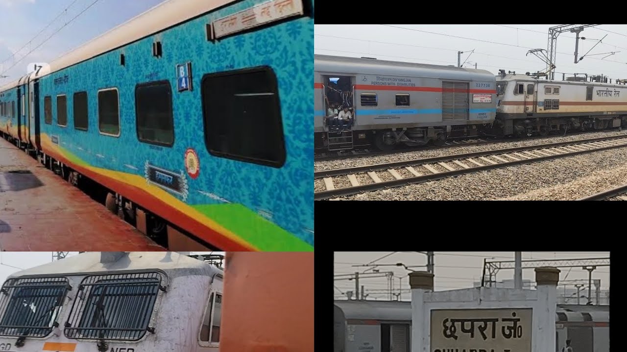 02570 Darbhanga Clone Special express New Delhi to Chhapra Junction Full HD video 2 hours delayed 😔😐
