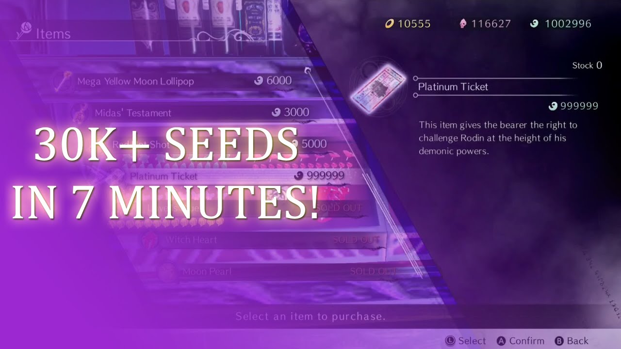 Bayonetta 3 Fastest seed farming method