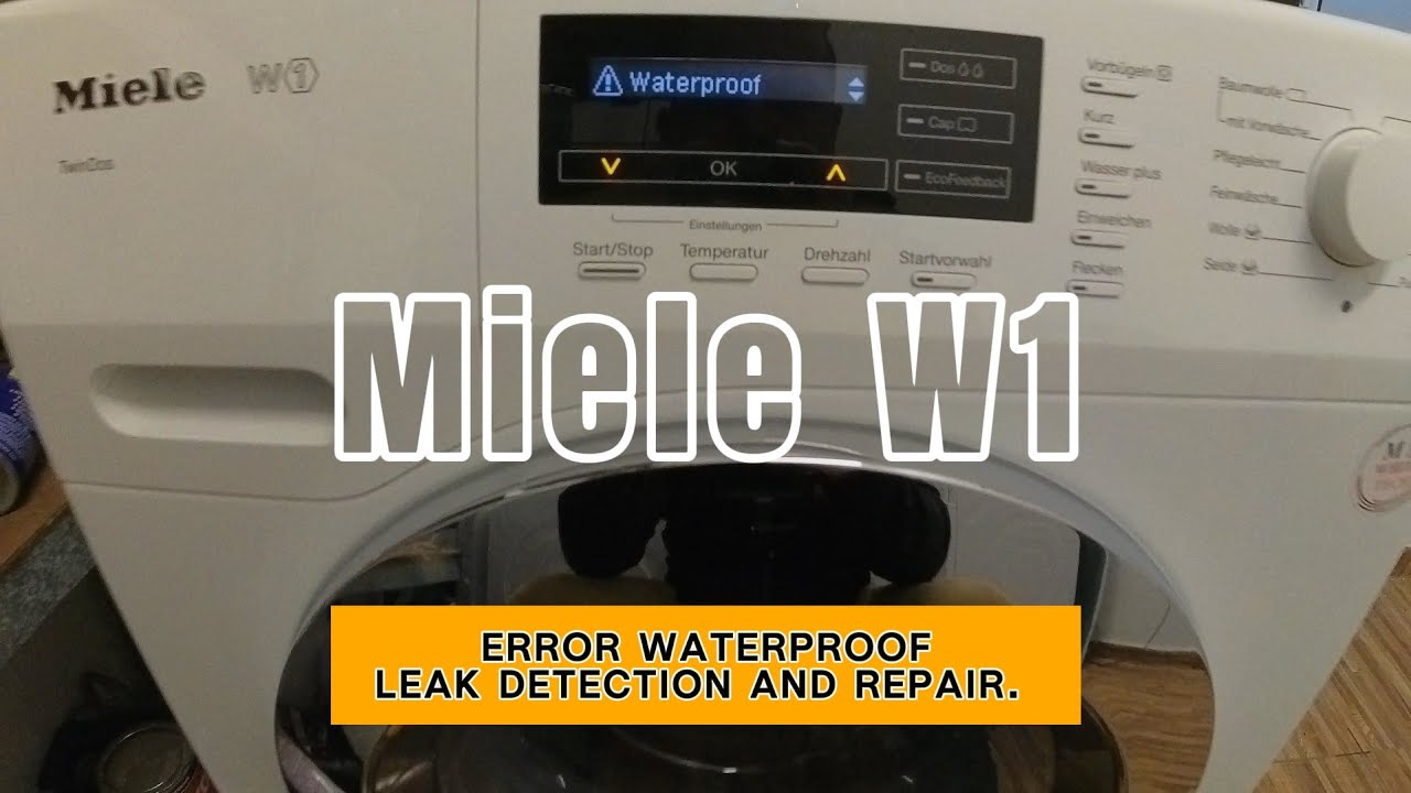 Miele Washing machine WKG 130 WPS Waterproof message , leak detection and fix .Disassembling guide.