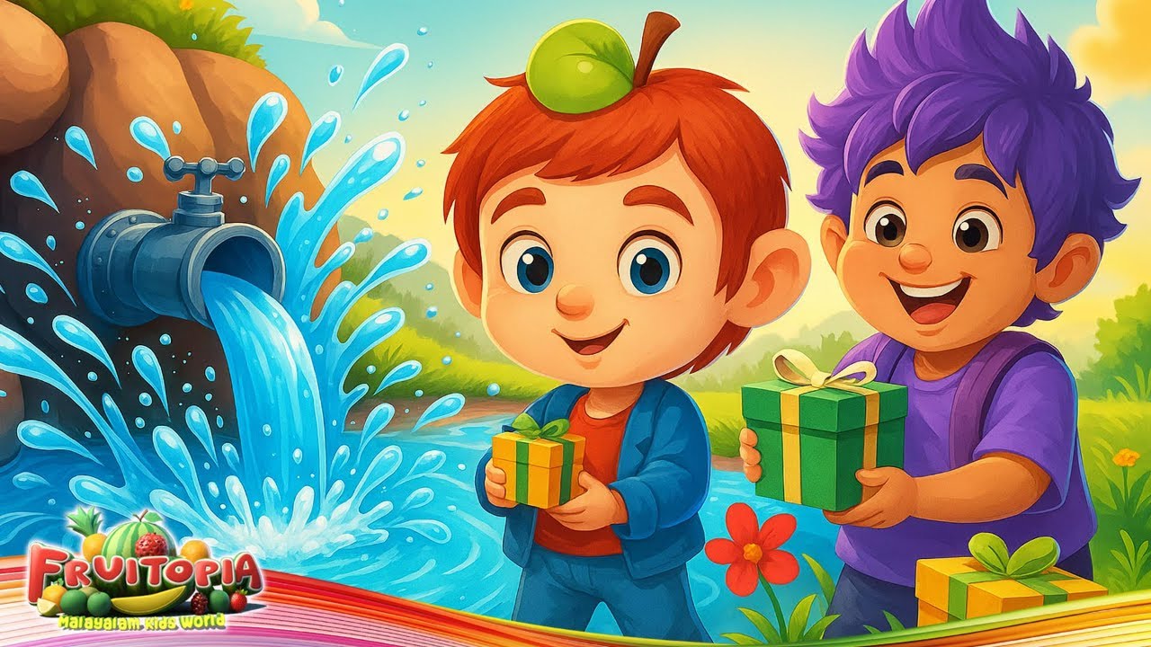 കുട്ടികളുടെ നല്ല ശീലം -  Malayalam Fun Stories & Rhymes | Fruitopia Malayalam Kids TV