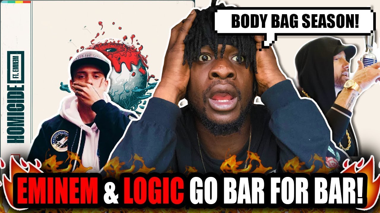 Eminem & Logic Go Bar For Bar! | Logic ft. Eminem - Homicide (REACTION!)