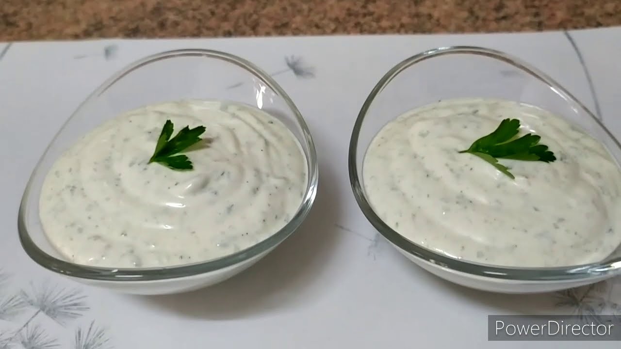 Receta de salsa blanca para kebab muy rica 😋👍صلصة بيضاء لجميع الاطباق