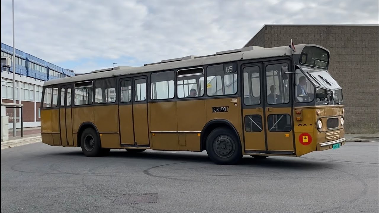 Leyland Panther-Hainje | RET 204 maakt een conditierit over de Waalhaven
