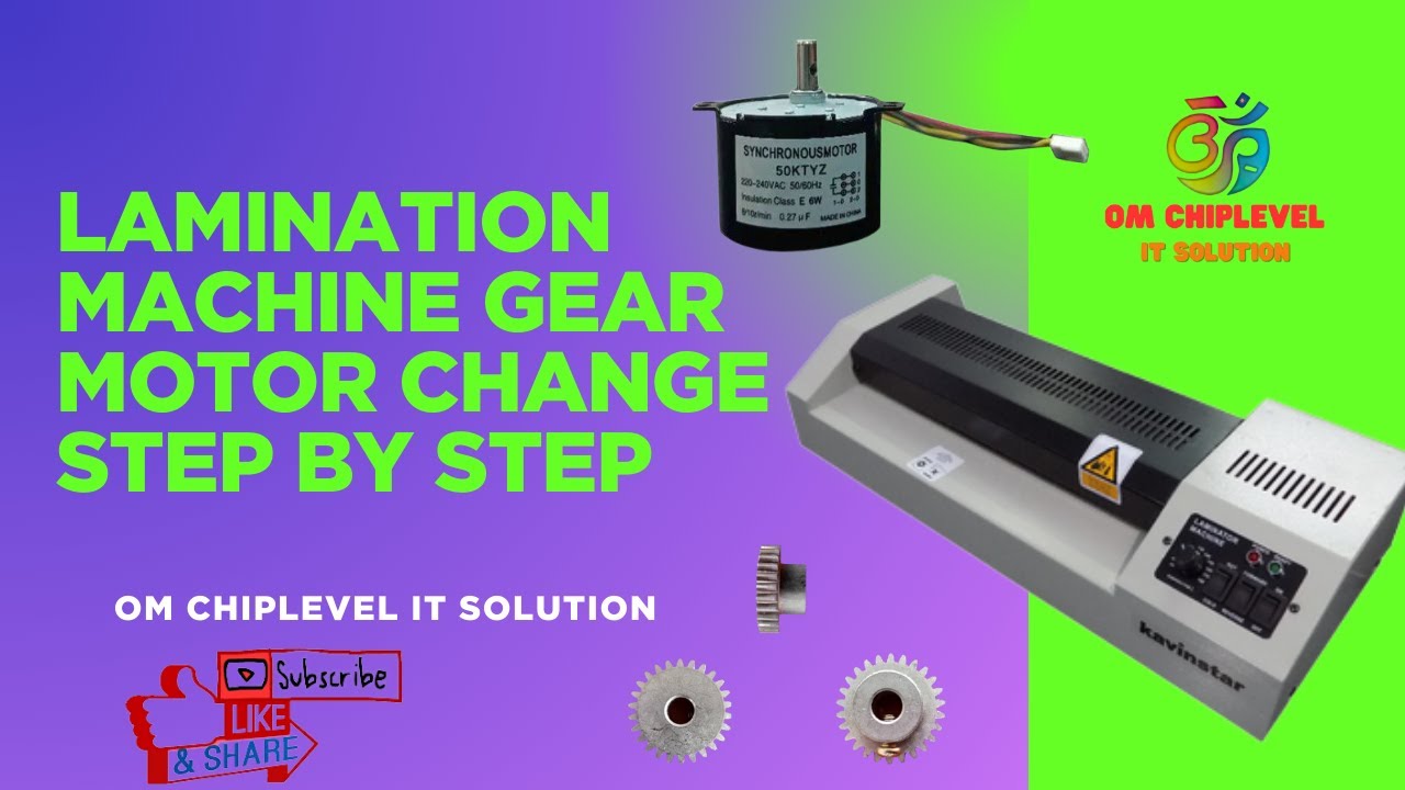 Lamination machine gear motor change step by step |Step-by-Step Guide to Changing the Gear Motor