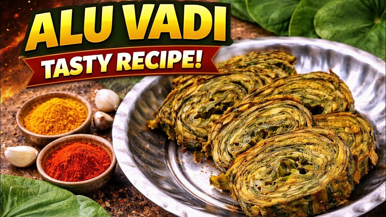 “Easy Alu Vadi Recipe | Gharguti Chavisht Alu Vadi”#aluvadi  