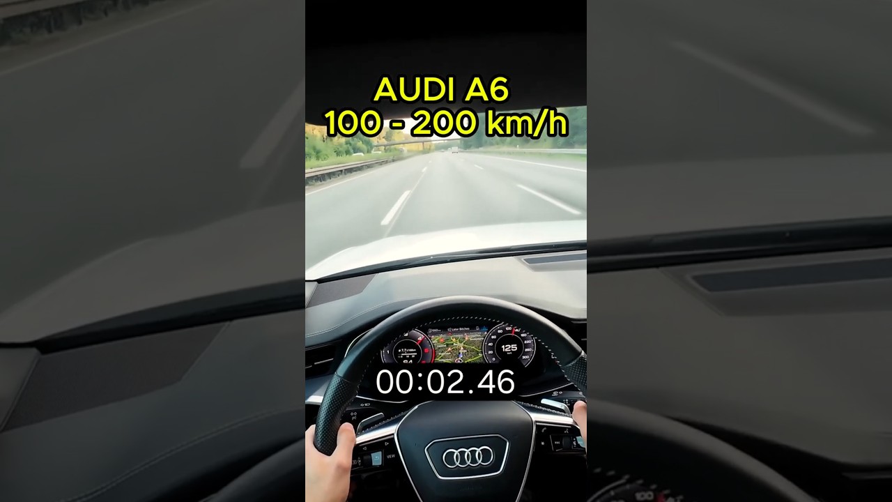 Audi A6 C8 50 TDI 100 - 200 km/h #acceleration #audia6 #audia6c8 #autobahn #automobile #gopro #fast