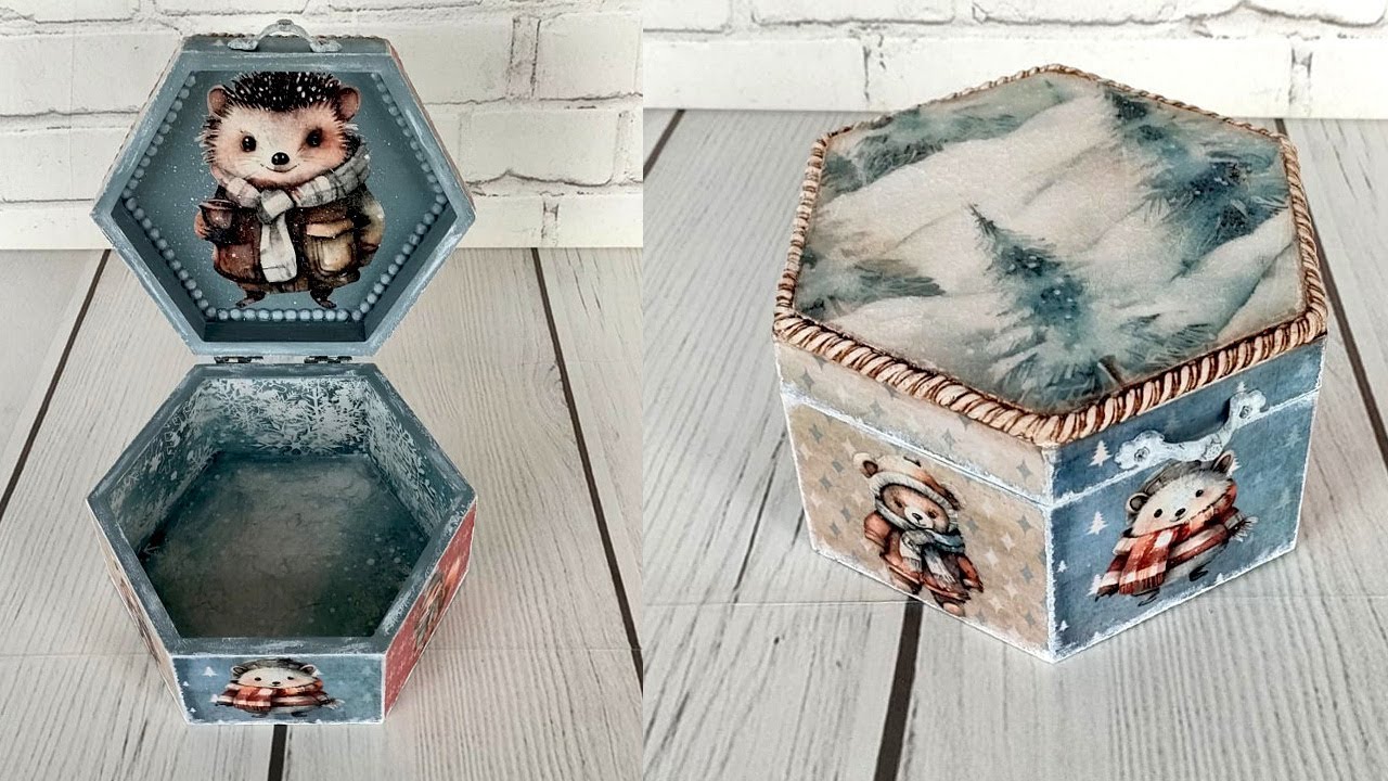 Cómo hacer DECOUPAGE sobre FONDO ESTAMPADO o con COLOR  🦝🦊🐻