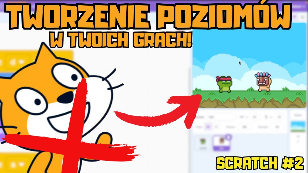 Jak dodać WŁAŚNE POSTACIE I NOWE POZIOMY DO GRY! 💥 Grafiki, animacje - Scratch od zera do mastera #2
