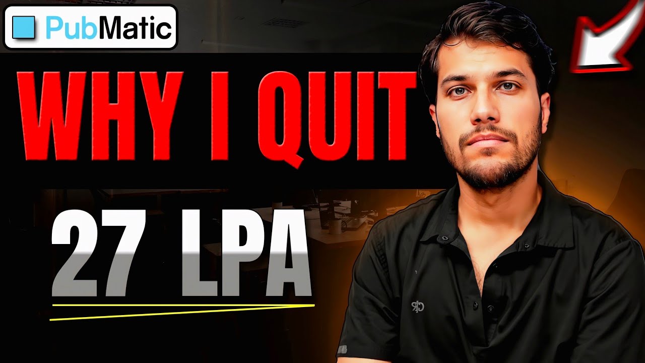 Why I Quit 27+ LPA job ? Was it really worth it 😨 ?! (TAMIL)