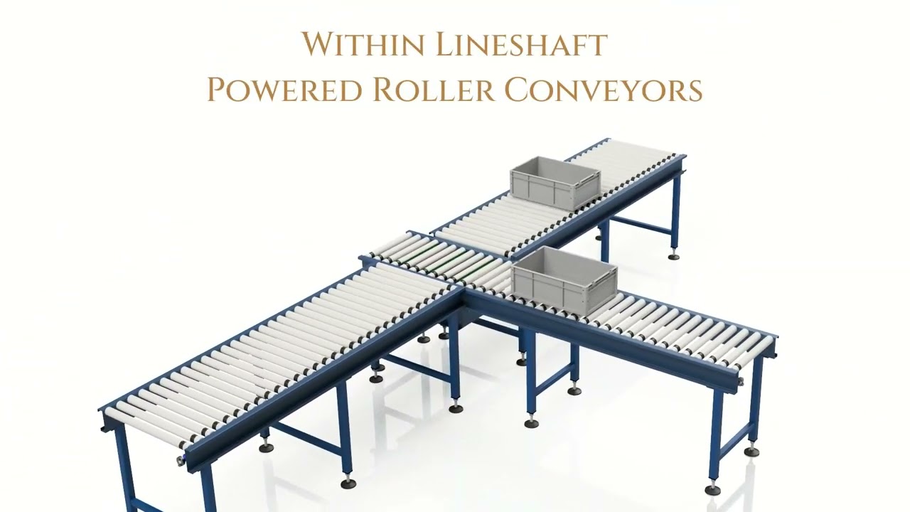 Amber Industries - 90 Degree Chain Cross Transfer Lineshaft Conveyor
