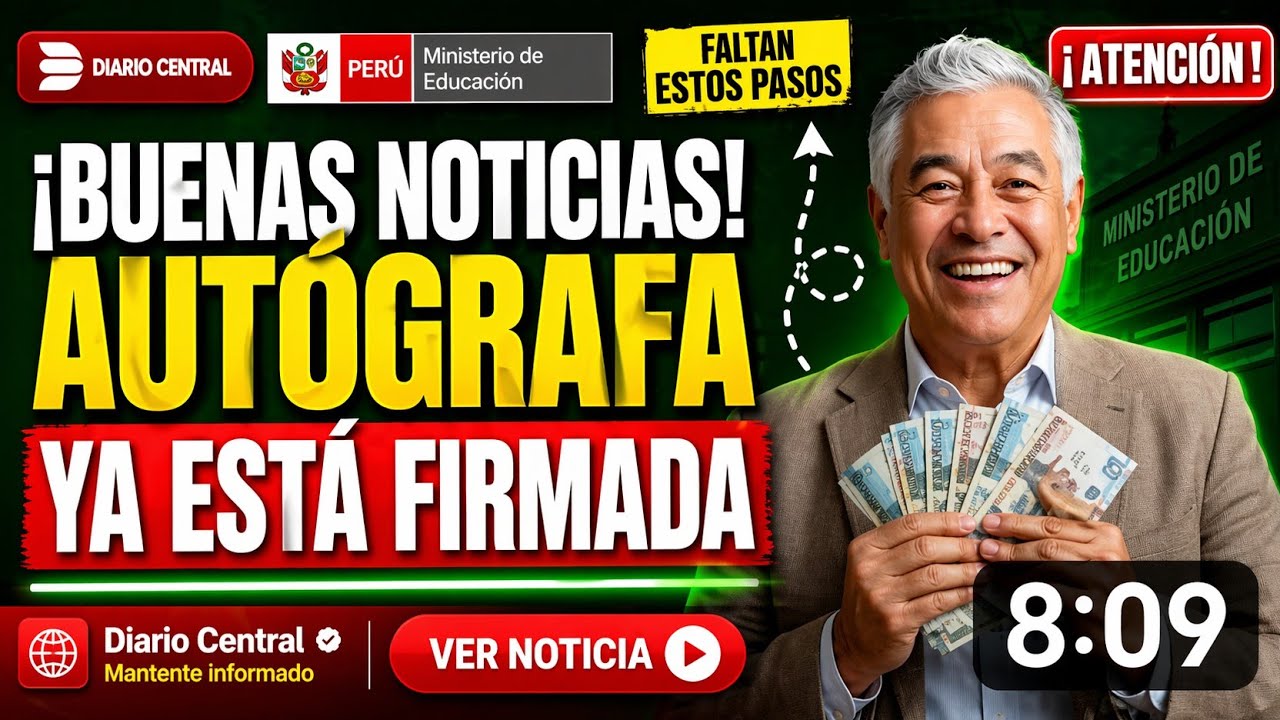 PENSI&Oacute;N DIGNA: AUT&Oacute;GRAFA DE LEY FIRMADA | Ent&eacute;rate de todo.
