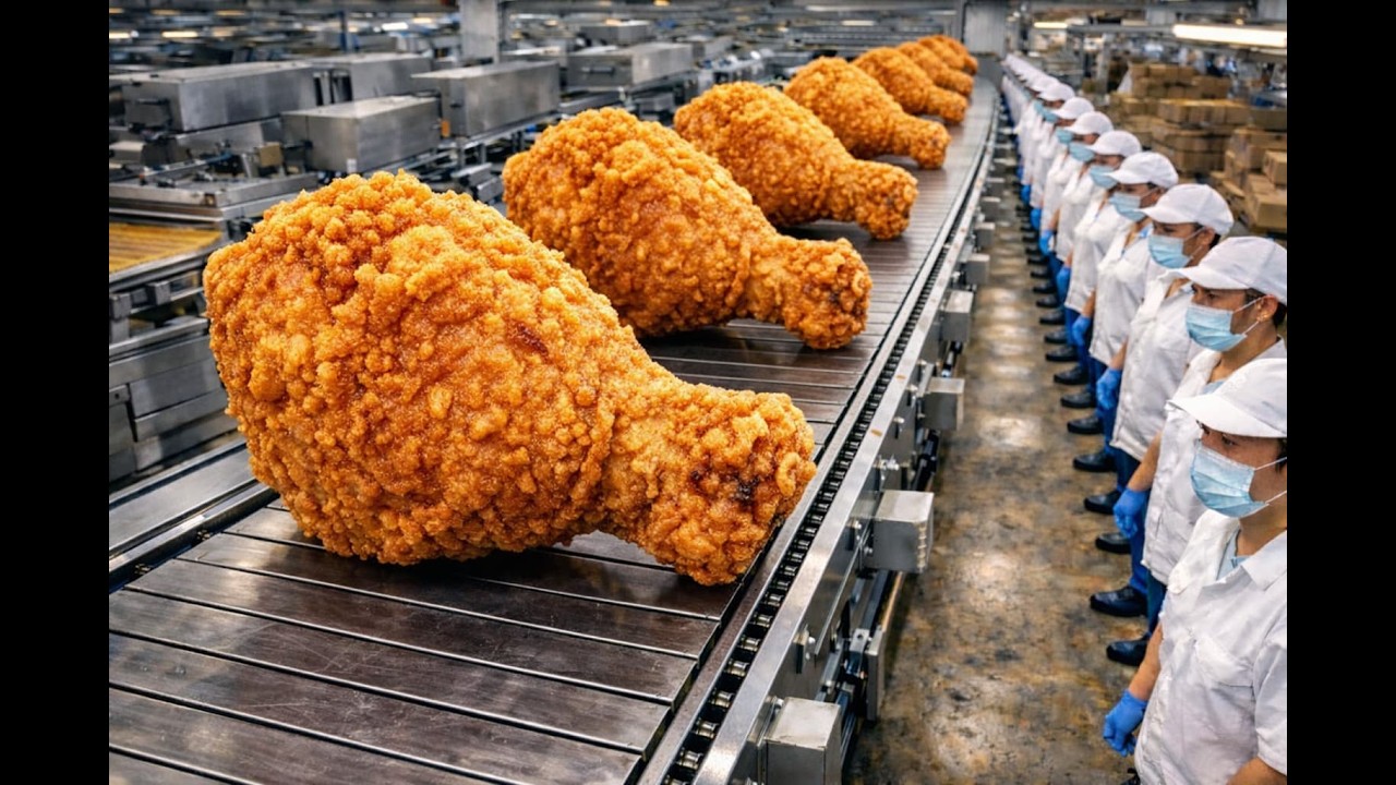 Inside the Fried Chicken Drumsticks Production Line KFC |factory 🍗