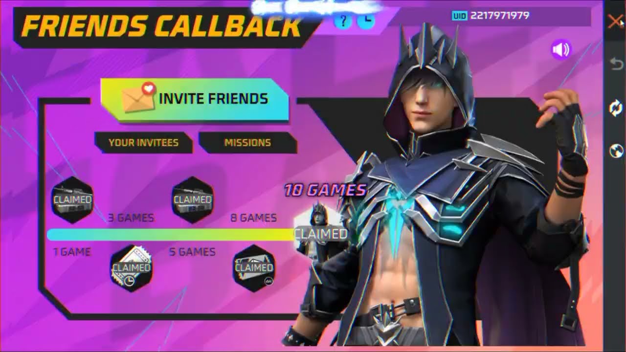 Call Back Your Friends Free Fire | Friends Callback Event | Free Fire New Event | FF New Event