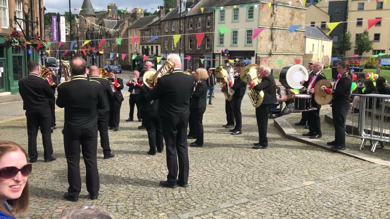 Bo’ness and Carriden Brass Band at Linlithgow Marches 1