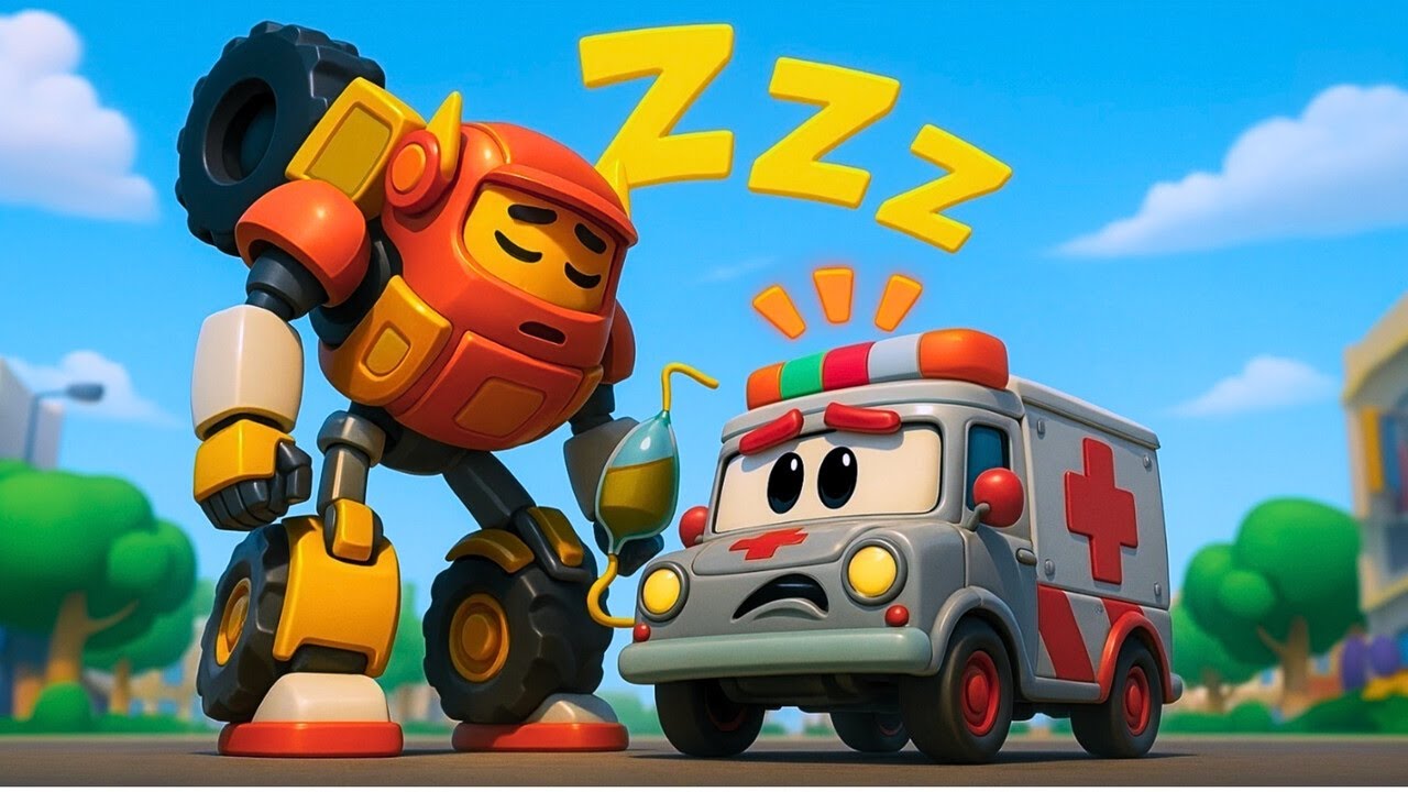 🤖 Ambulance Robot Puts Everyone to Sleep 😴 Robofuse | Car Cartoons for Kids